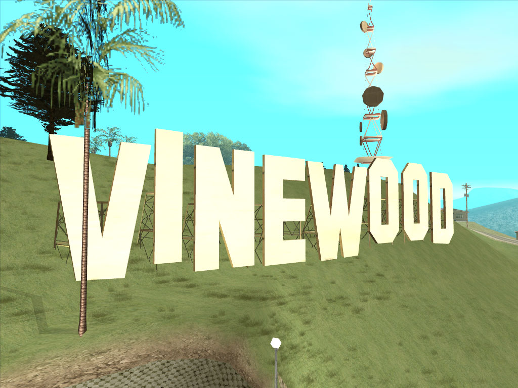 Gta vinewood. ГТА Сан андреас Vinewood. Гора ВАЙНВУД ГТА са. ГТА са надпись ВАЙНВУД. ГТА Сан андреас. Вайвунд.